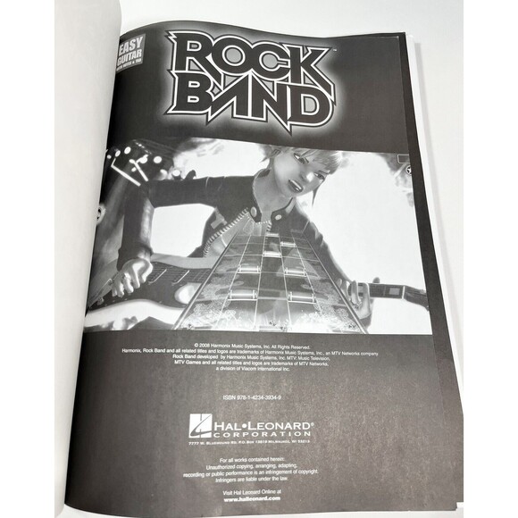 Rock Band Easy Guitar with Notes and Tab by Hal Leonard Corp Staff 2008 - Picture 7 of 11